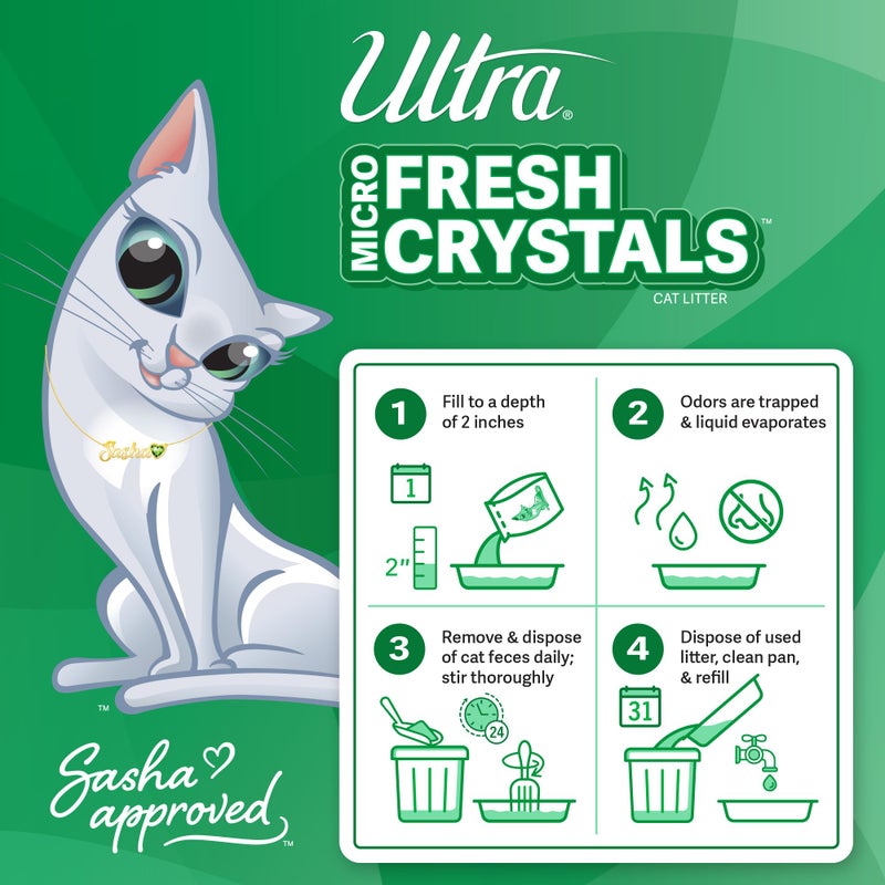 Ultra Fresh Scented Micro Crystals Premium Cat Litter - 99.9% Dust Free, Soft on Paws - 5 Lbs. - Image 5