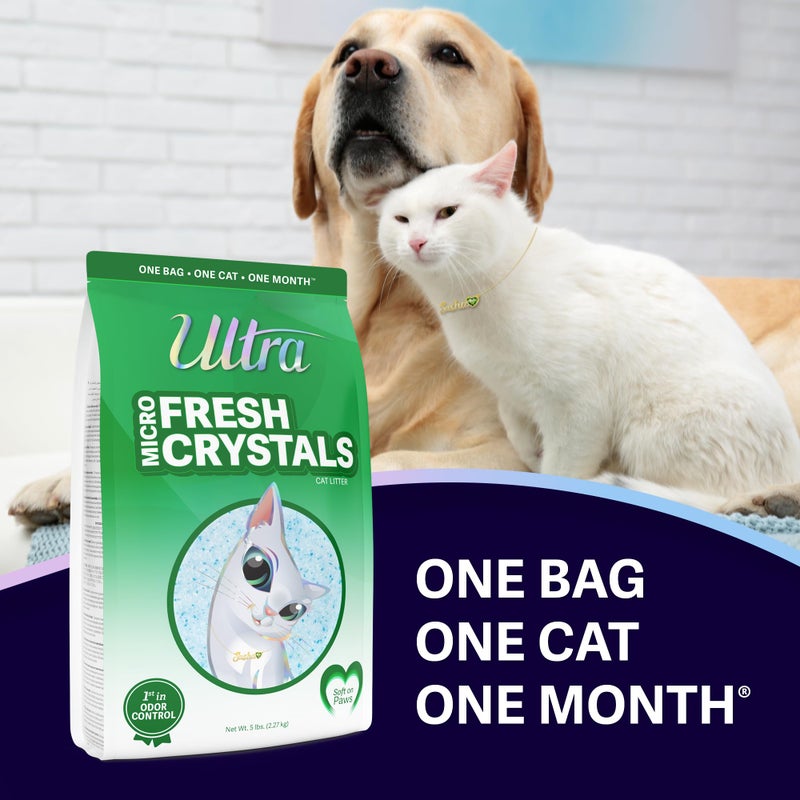 Ultra Fresh Scented Micro Crystals Premium Cat Litter - 99.9% Dust Free, Soft on Paws - 5 Lbs. - Image 2