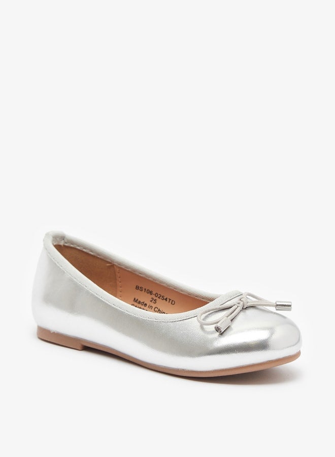 جونيورز حذاء باليرينا دائري للبنات بشريط مطاطي مبطن - Image 3