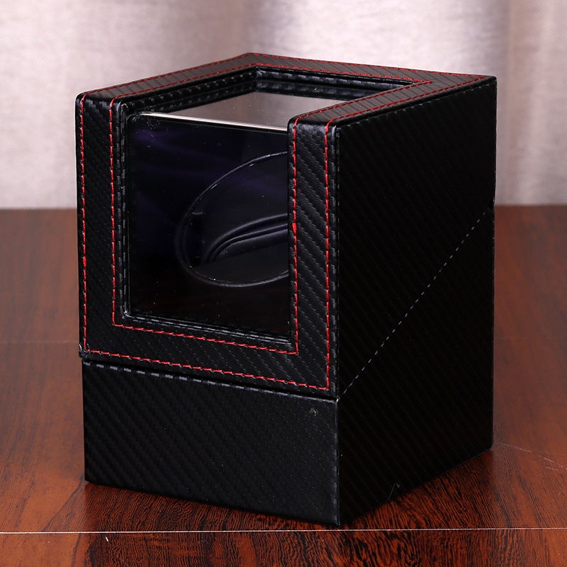 Tan Yun Zhiyuan Carbon Fiber Pu Leather 1+0 Automatic Winding Motor Box Watch Storage Display Watch Shaker - Image 3