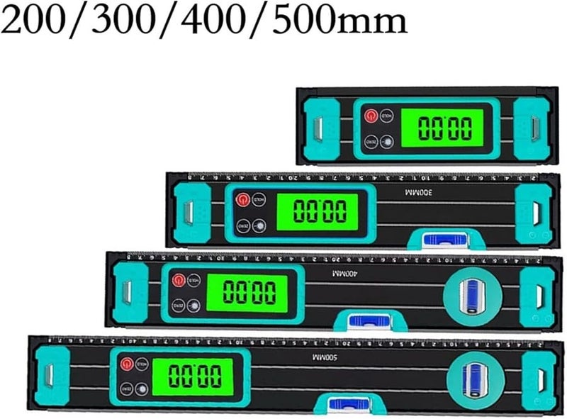 مسطرة مستوى رقمية مغناطيسية بشاشة LCD مقياس زاوية إلكتروني منقلة 400 مم - Image 4