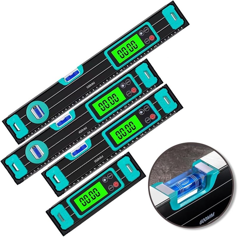 مسطرة مستوى رقمية مغناطيسية بشاشة LCD مقياس زاوية إلكتروني منقلة 400 مم - Image 5