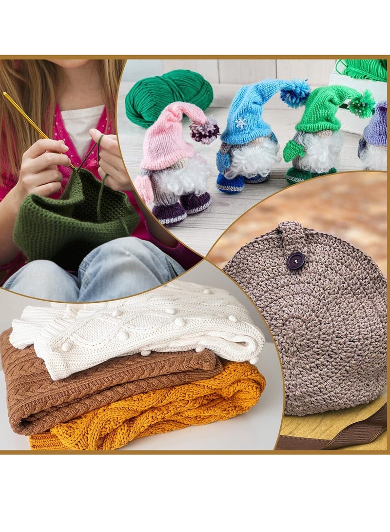 SYOSI Crochet Hooks Set 110 Pcs Crochet Kit Crochet Hooks Kit with Storage Case Ergonomic Knitting Needles Blunt Needles Stitch Marker DIY Hand Knitting Craft Art Tools for Beginners - Image 2