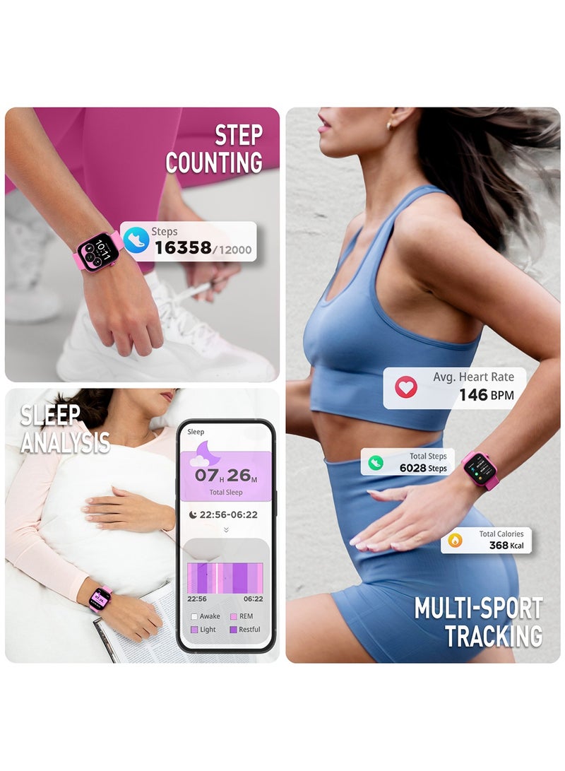 Reflex Active Spectra S 300 Lite AMOLED Smart Aluminium Pink Strap Calling Watch - Image 2