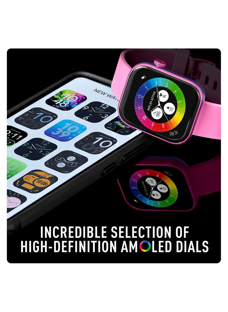 Reflex Active Spectra S 300 Lite AMOLED Smart Aluminium Pink Strap Calling Watch - Image 4