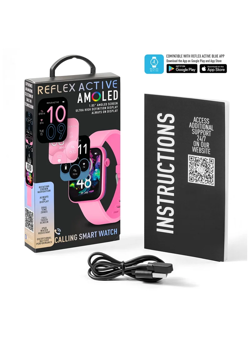 REFLEX ACTIVE Reflex Active Spectra S 300 Lite AMOLED Smart Aluminium Pink Strap Calling Watch
