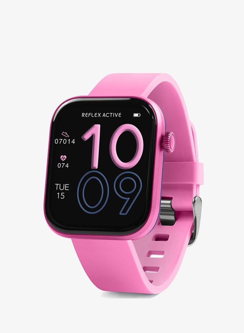 Reflex Active Spectra S 300 Lite AMOLED Smart Aluminium Pink Strap Calling Watch - Image 1