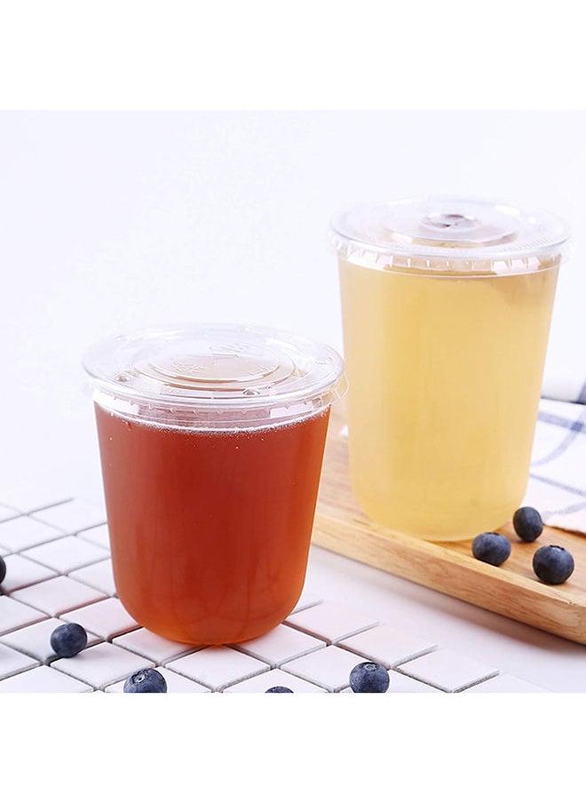 Star Cook - Star Cook Plastic Cups With Lids (500ml) - Image 1