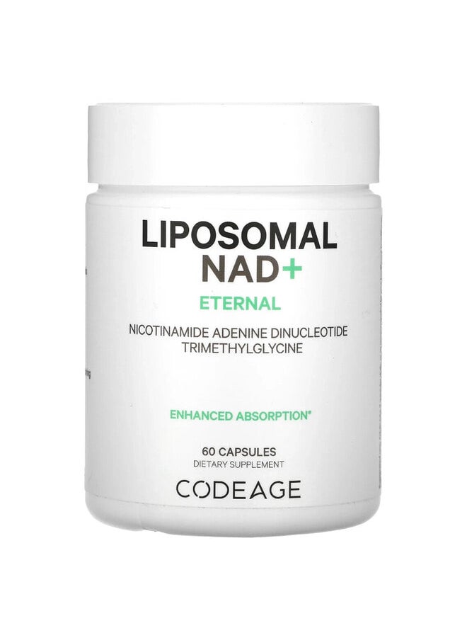 Codeage Liposomal NAD+, Eternal, Nicotinamide Adenine Dinucleotide Trimethylglycine, 60 Capsules  - Image 1