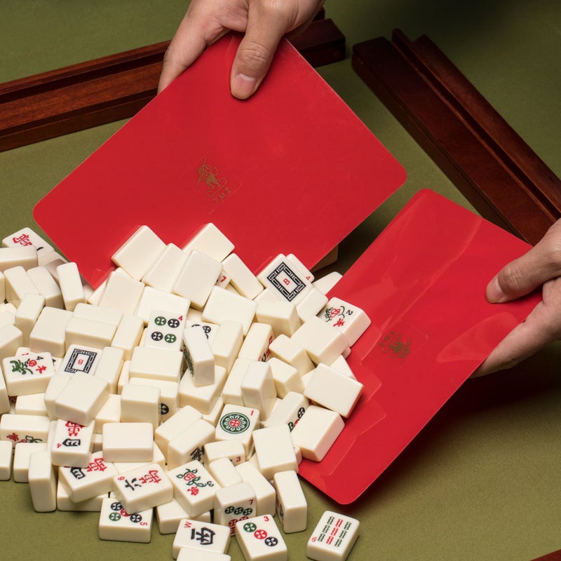Yellow Mountain Imports Yellow Mountain Imports Mahjong Tile Mixer (Shuffler) - Red - Set of 2  - Image 3