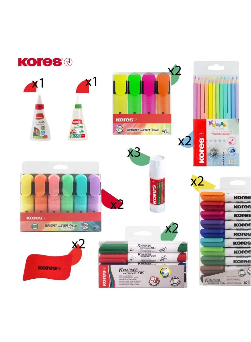Kores Kores 79 Pieces School and Office Supplies Stationery Set  - Image 1