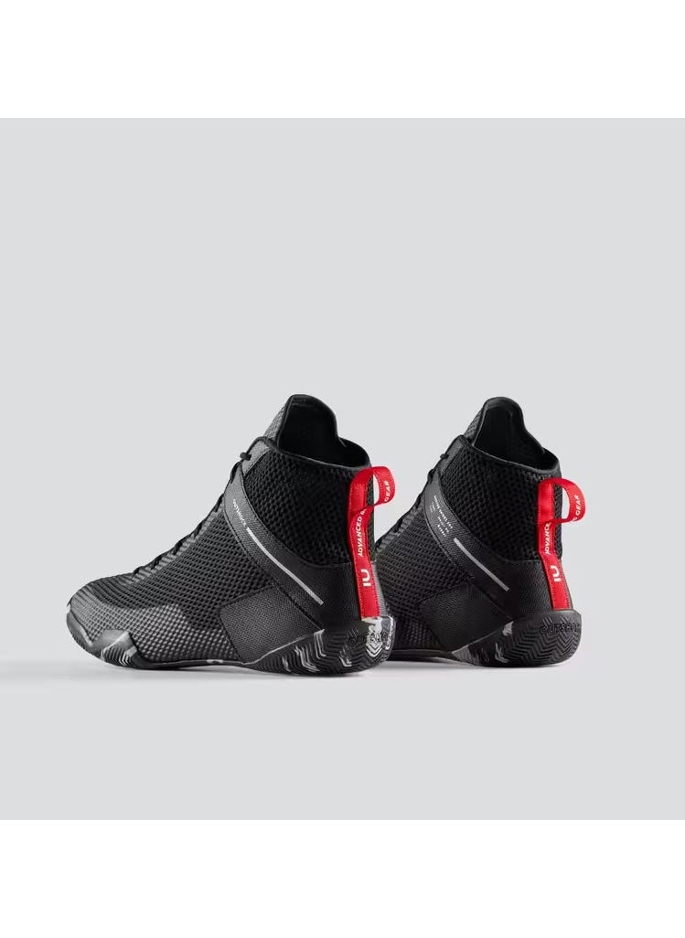 OUTSHOCK Light and Flexible Boxing Shoes 500 - Black  - Image 3