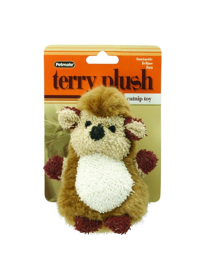 Petmate Booda Catnip Terry Hedgehog Toy, Multicolor