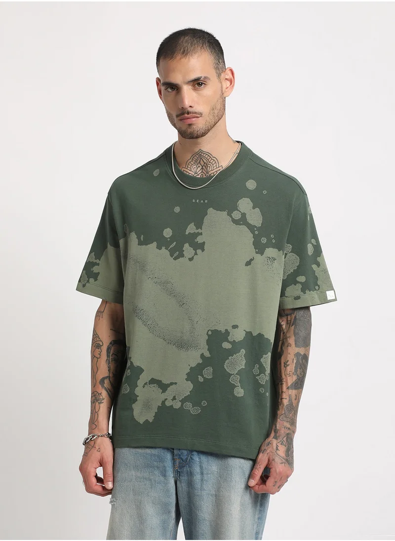 دُبّ في البيت THE BEAR HOUSE Men’s Cotton T-Shirt – Soft, Breathable & Comfortable, Perfect for Casual Wear, Ideal for Everyday & Summer Wear | Green-3XL | TSH-XINGU-GR-3XL