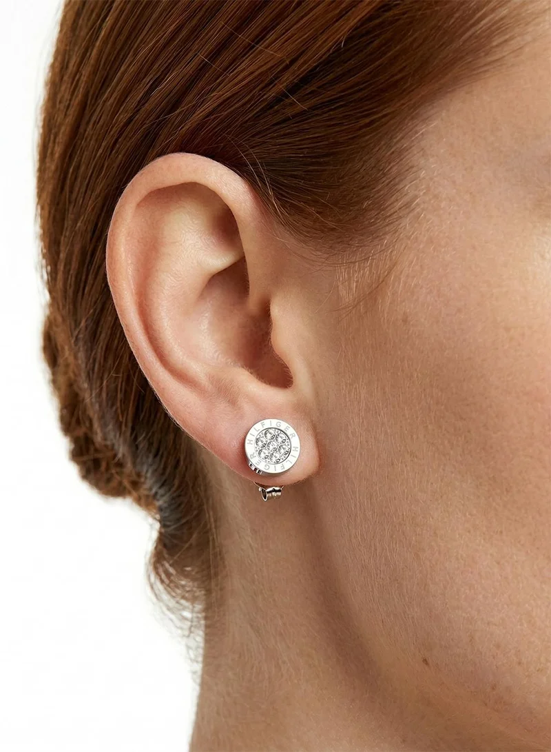 TOMMY HILFIGER Womens Stainless Steel Stud Earrings Embellished With Crystals - 2780565