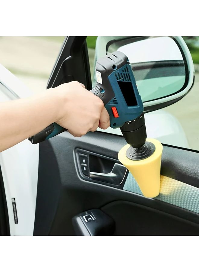 1pc Yellow Polishing Cone Sponge Buffing For Automotive Car Wheel Hub And Metal Polish - Image 4