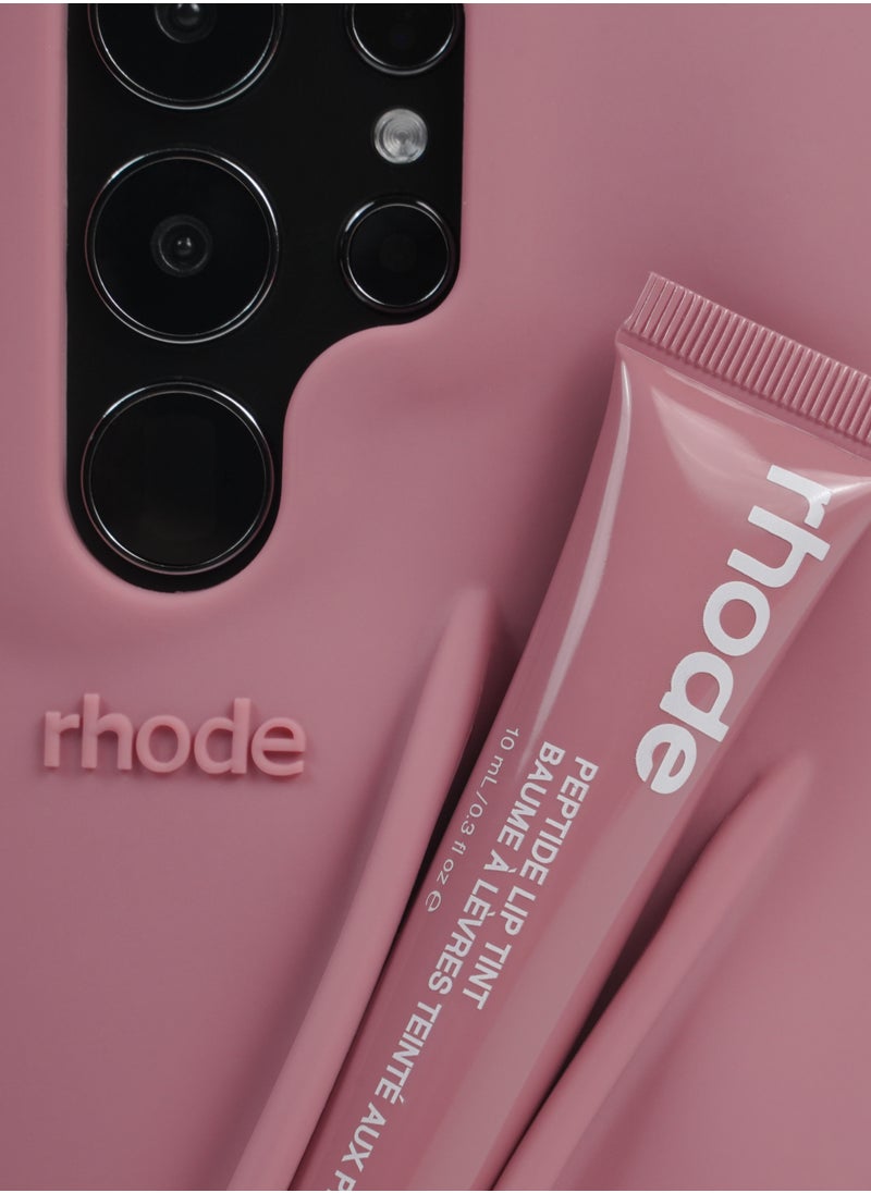 rhode Samsung Silicone Lip Holder for Cell Phone, Lip Gloss Adhesive Sleeve for Phone, Lip Holder Stick-on Phone Case, Back Stick On Holder for Samsung Phones（Toast）  - Image 4
