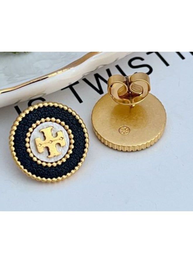 Burch TB Natural Fritillary Stud Earrings - Image 2