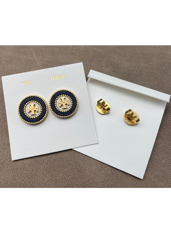 Burch TB Natural Fritillary Stud Earrings - Image 4