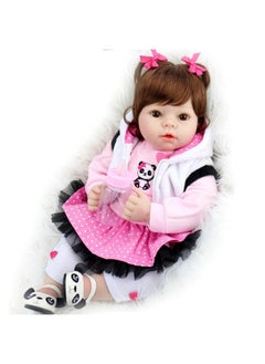Aori Reborn Baby Dolls Realistic Baby Doll 22 Inch Lifelike Newborn Baby Girl Doll With Panda Theme Gift Set  - Image 5