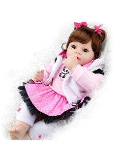 Aori Reborn Baby Dolls Realistic Baby Doll 22 Inch Lifelike Newborn Baby Girl Doll With Panda Theme Gift Set  - Image 3