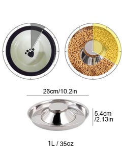 Excefore Puppy Feeding Bowls,Stainless Steel Metal Dog Bowls,Puppy Weaning Bowl Puppy Dishes,Litter Feeding Bowls for Multiple Puppies Cats Eating at Same Time for Small Medium Large Dogs  - Image 2
