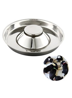 Excefore Puppy Feeding Bowls,Stainless Steel Metal Dog Bowls,Puppy Weaning Bowl Puppy Dishes,Litter Feeding Bowls for Multiple Puppies Cats Eating at Same Time for Small Medium Large Dogs  - Image 1