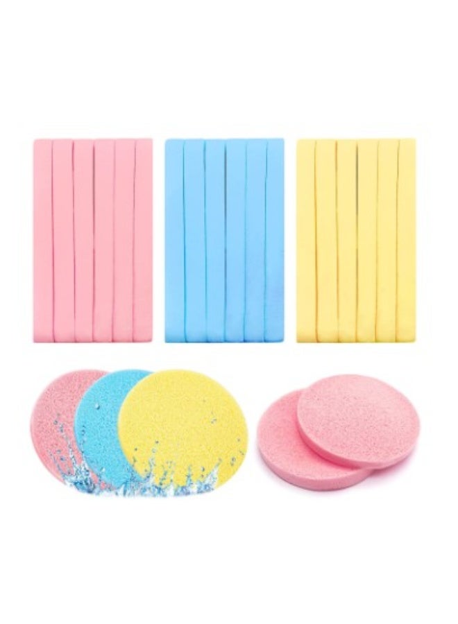 12 قطعة من وسادات الإسفنج المستديرة لإزالة المكياج الاحترافية للوجه، منظفة ومقشرة للنساء - Image 4