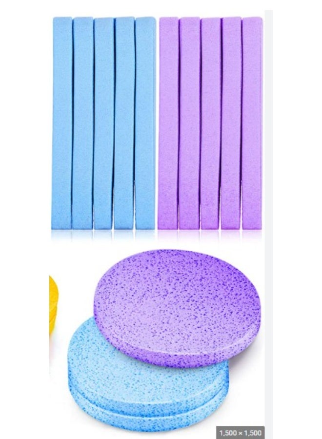 12 قطعة من وسادات الإسفنج المستديرة لإزالة المكياج الاحترافية للوجه، منظفة ومقشرة للنساء - Image 3