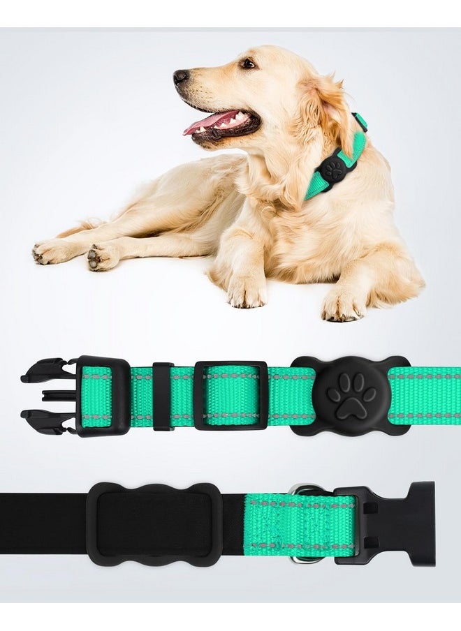 Joytale Joytale 2 Pack Airtag Dog Collar Holder, Elastic Silicone Material with Slide-On Loop, Light and Durable Apple Air tag Holder for Dogs and Cats(Black/Grey)  - Image 2