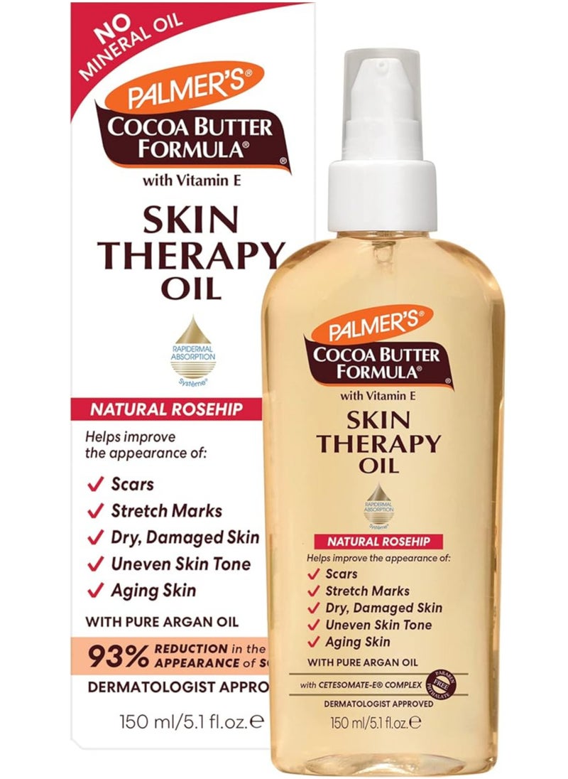 PALMER'S Cocoa Butter Formula Skin Therapy Moisturizing Body Oil with Vitamin E, Rosehip Fragrance 5.1 Ounces  - Image 1