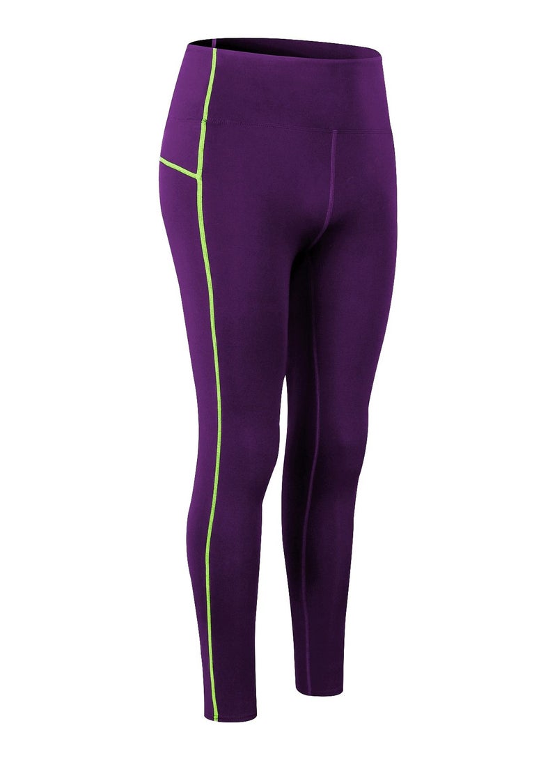 Loquat Women Quick Dry Breathable Elastic Trousers Purple - Image 1