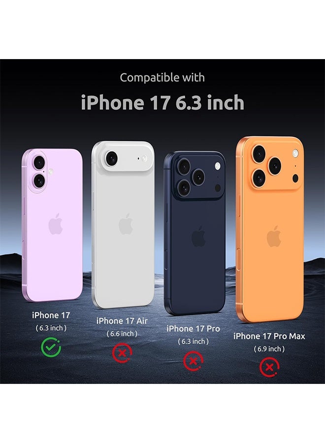 واي جيه غطاء هاتف iPhone 17 كامل الحماية، واقٍ من الصدمات بدرجة عسكرية، غطاء iPhone 17 مقاوم للاصفرار، مقاوم للتآكل، مضاد للخدوش والبصمات، غطاء هاتف 17 نحيف جداً بحافة مرتفعة إضافية - Image 3