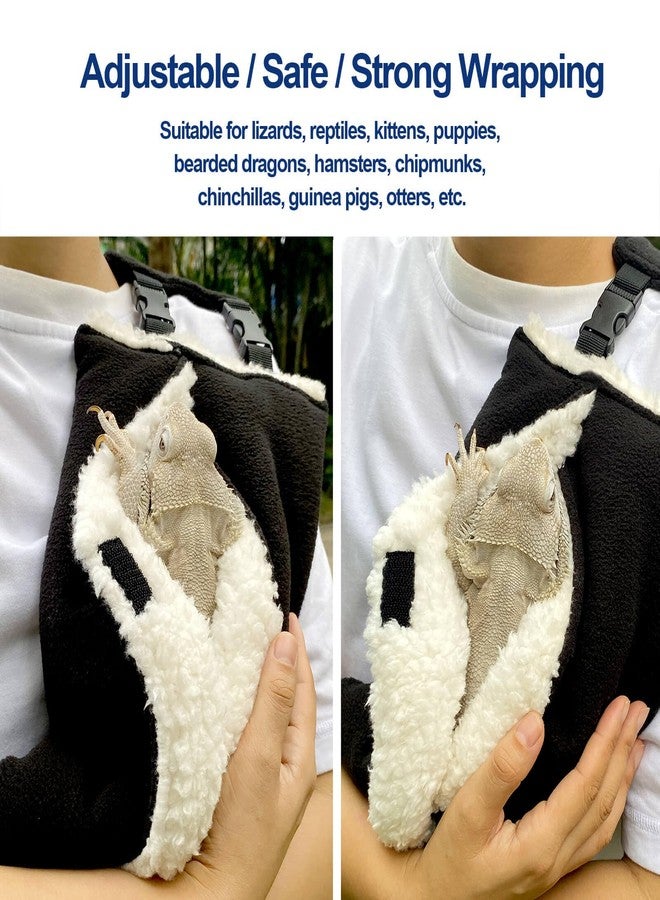 WATFOON Adjustable Fluffy Bearded Dragon Sling Carrier Bag, Reptile Carrier with Leash Harness Lizard Cage Accessories for Small Animal, Kitty, Ferrets, Squirrel, Hamsters,Parrot (X-Large) - Image 5