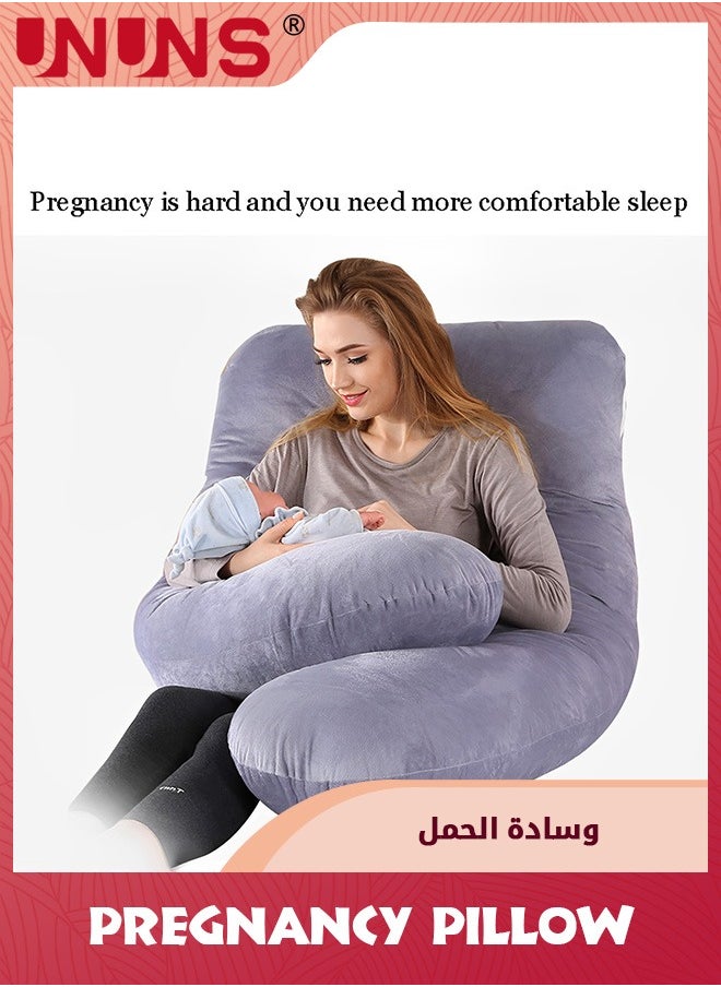 وسادة حمل على شكل حرف U، مقاس 130 سم × 70 سم