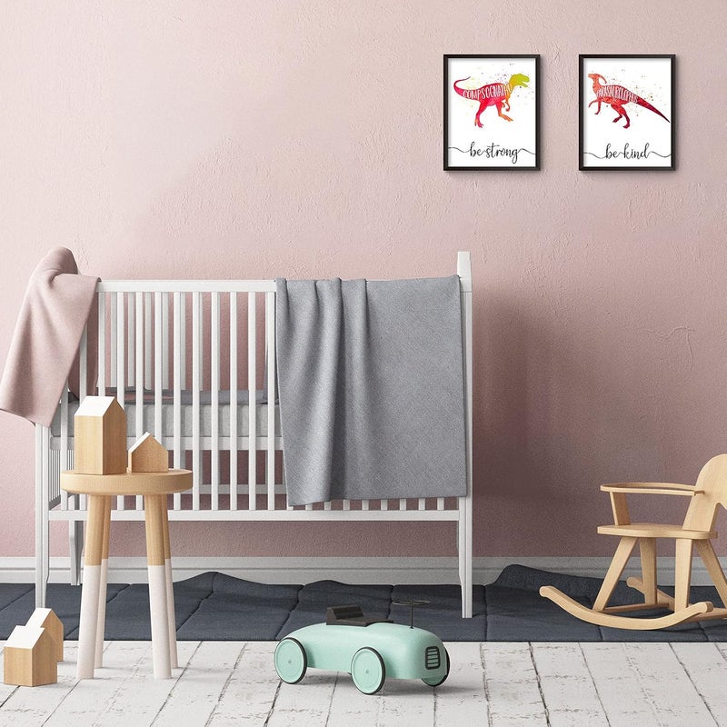 كلاراكو مجموعة من 9 قطع من كلاركو، ديكور غرفة الأولاد على شكل ديناصور، مقاس 8 × 10 بوصة، مطبوعات فنية جدارية على شكل ديناصور، كلمات تحفيزية، اقتباسات ملهمة، ملصقات جدارية لتزيين غرفة الأطفال والفصول الدراسية بدون إطار - Image 3