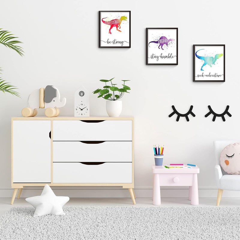 كلاراكو مجموعة من 9 قطع من كلاركو، ديكور غرفة الأولاد على شكل ديناصور، مقاس 8 × 10 بوصة، مطبوعات فنية جدارية على شكل ديناصور، كلمات تحفيزية، اقتباسات ملهمة، ملصقات جدارية لتزيين غرفة الأطفال والفصول الدراسية بدون إطار - Image 2