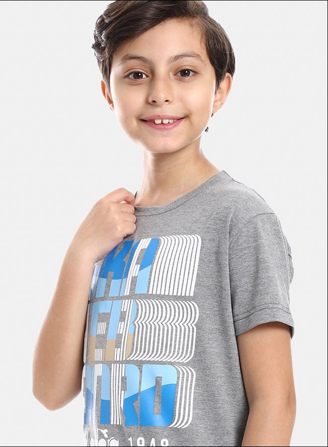 DIADORA Boys Printed Cotton T-Shirt - Image 4