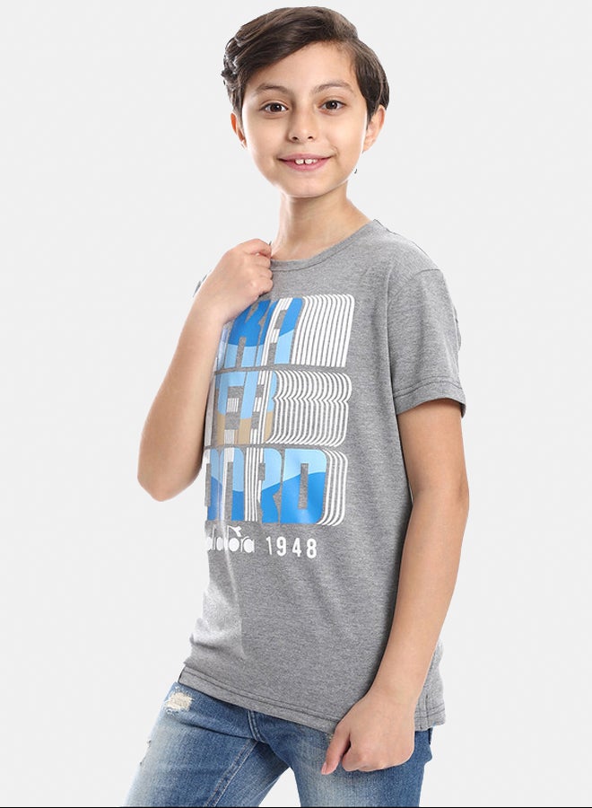 DIADORA Boys Printed Cotton T-Shirt - Image 2