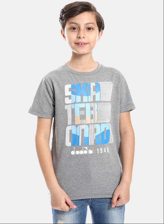 DIADORA Boys Printed Cotton T-Shirt - Image 1