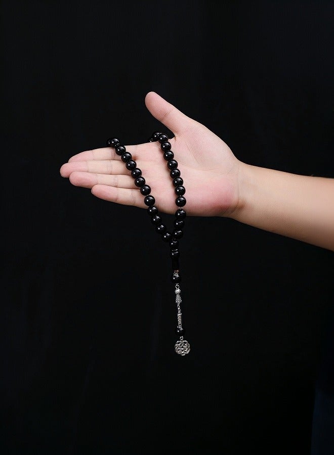 Acrylic 33-Beads Tasbih Prayer Beads - Daily Gift, No Plating, Simple Tribal Style, All-Season Islamic Worship Accessory  - Image 1
