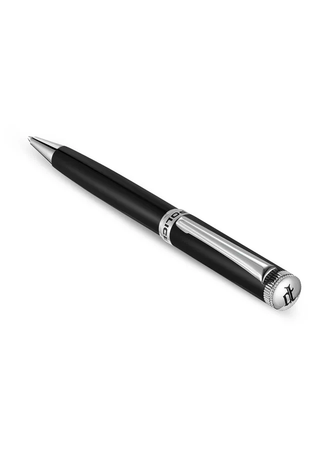 POLICE Century Stainless Steel Trims Twist Ballpoint Pen for Men, Blue Ink