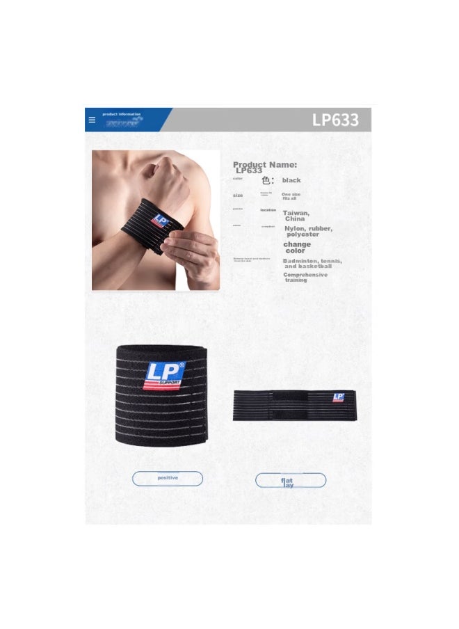 LP Lp633 Fitness Wrist Support Bandage, Breathable, For Badminton, Tennis, Bench Press, Volleyball, Compression Brace, Single Piece, One Size Fits All  - Image 1
