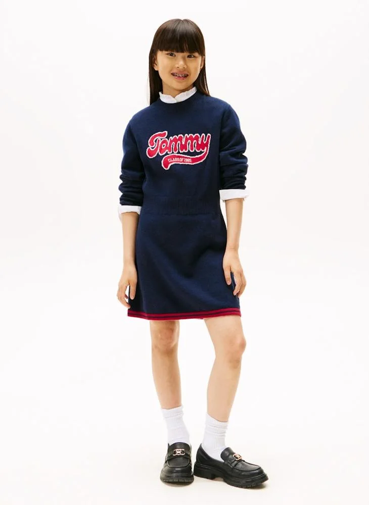 TOMMY HILFIGER Kids Varsity Varsity Sweater Dress