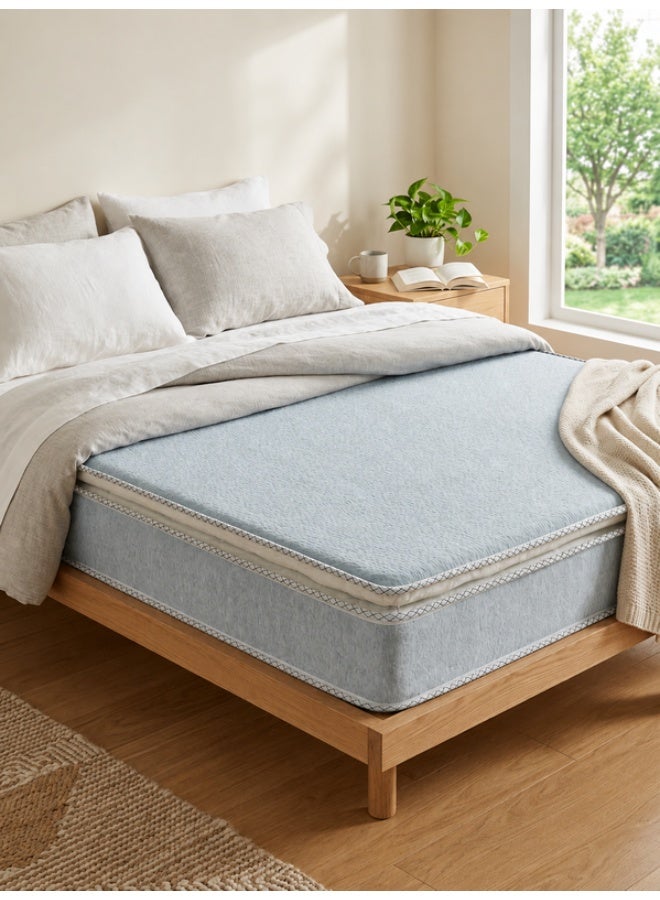 SMART HOME Multi-layer bed mattress with high-density foam texture, comfortable mattress with two-layer system, high-density memory foam filling and soft microfiber mattress fabric (size 200X140X15) - Image 4