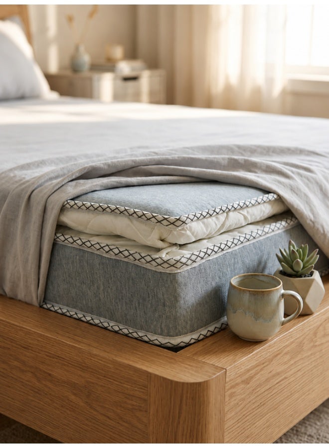 SMART HOME Multi-layer bed mattress with high-density foam texture, comfortable mattress with two-layer system, high-density memory foam filling and soft microfiber mattress fabric (size 200X140X15) - Image 3