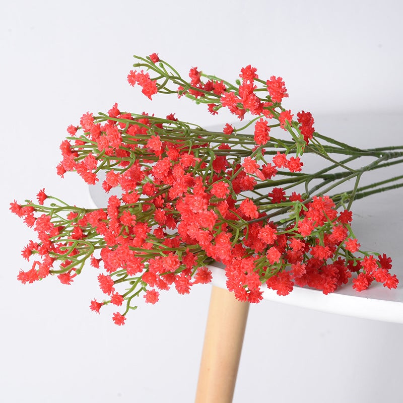 Generic Artificial Babys Breath Bouquet Wedding Decor Classic red  - Image 1