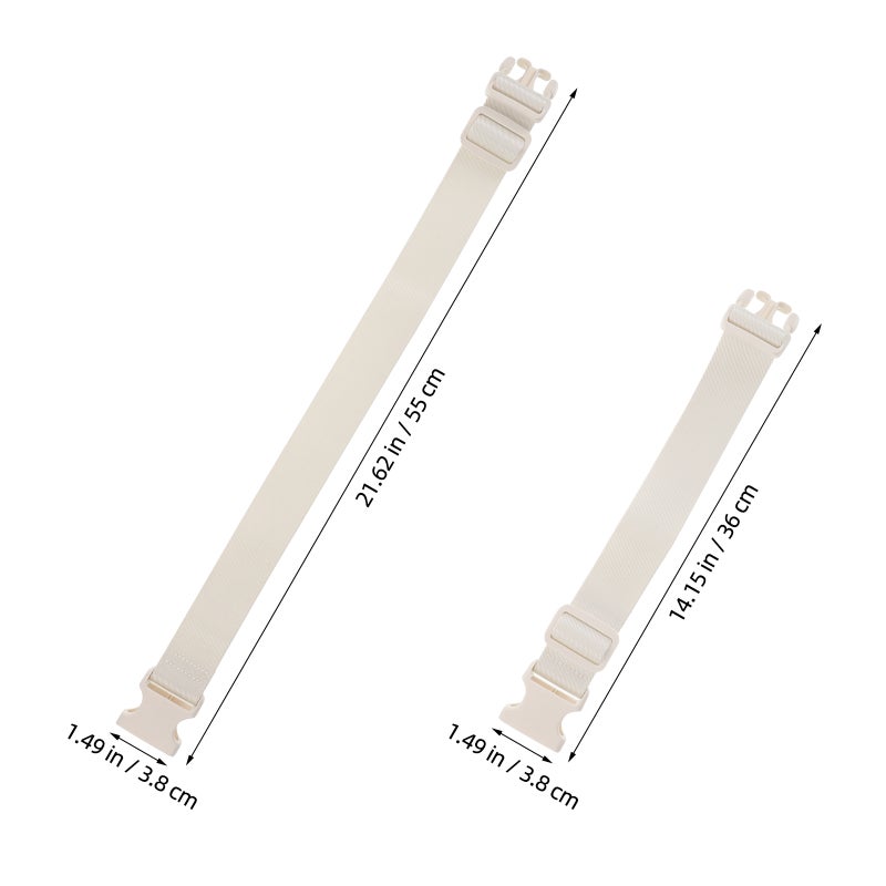 Adjustable Beige Crossbody Strap Replacement with Clips for Outdoor Shoulder Bag Use - Image 2