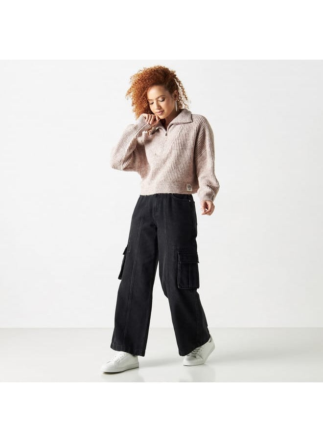 Lee Cooper - Lee Cooper Textured Pullover with Collar and Zip Closure - Image 1