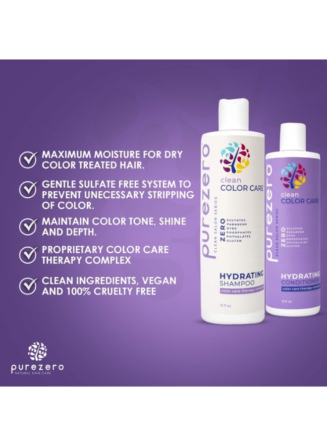 Purezero Clean Color Care Hydrating Shampoo & Conditioner Set - Toning, Balance for Color Treated Hair - Hydrate Dry Hair - Zero Sulfates, Parabens - Image 2